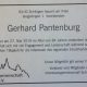 Todesanzeige Gerhard Pantenburg